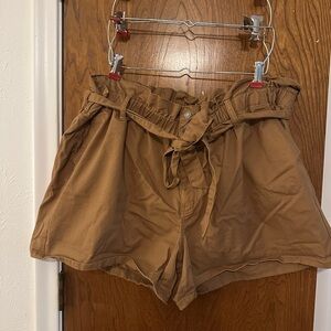 Ava & Viv High Waist Brown Shorts